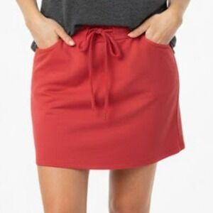 NEW Maurices Red Drawstring Skort 1X Plus Size Casual Athleisure Pockets